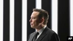 ARCHIVO - Elon Musk, CEO de Tesla, asiste a la inauguración de la fábrica de Tesla Berlin Brandenburg en Gruenheide, Alemania, el 22 de marzo de 2022. (Patrick Pleul/Pool vía AP)