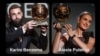 Vainqueurs masculins et féminins du Ballon d'Or, de gauche à droite, Karim Bemzema et Alexia Putellas.