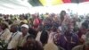 Members of ruling Zanu PF party enjoying their leader President Robert Mugabe attacking factions angling to succeed him as Zimbabwe’s leader, Masvingo, Zimbabwe, Dec. 16, 2016. (S.Mhofu/VOA)