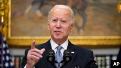 Presidenti Biden duke njoftuar paketën e re të ndihmave për Ukrainën
