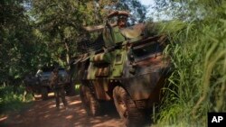 Les forces françaises Sangaris à Bambari en Centrafrique, le 24 mai 2014.