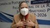 La procuradora general de Guatemala, Consuelo Porras, quien busca la reelección, habla con la prensa después de una entrevista con una comisión electoral en la Ciudad de Guatemala, el 6 de abril de 2022.
