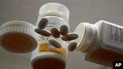 Samples of Nevirapine, an antiretroviral AIDS drug. (AP Photo/APTN)