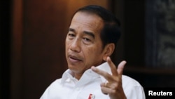 Presiden Joko Widodo di Istana Kepresidenan di Jakarta, 1 Februari 2023. (REUTERS/Willy Kurniawan)