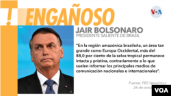 Verificado Bolsonaro engañoso