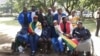 FILE - Some of the protesters camping at Africa Unity Square in Harare.