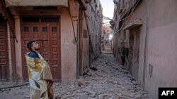 Los equipos de emergencias buscan sobrevivientes entre los escombros de los edificios.