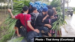 ကမ်ချနဘူရီပြည်နယ်အတွင်း ဖမ်းမိတဲ့ တရားမဝင် မြန်မာနိုင်ငံသားများ 