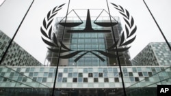 FILE - The building of International Criminal Court, or ICC, is seen in The Hague, Netherlands, Nov. 7, 2019.