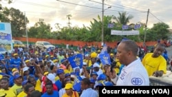 Le président de l'ADI, Patrice Trovoada, à São Tomé-et-Príncipe.