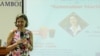 American filmmaker Cheryl Miller Houser addresses students at the American Center during the screening of her documentary, “Generation Startup,” in Phnom Penh, Cambodia, May 17, 2018. (Photo: Tum Malis/VOA Khmer)