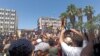 People in Suwaida, Syria, protest a government decision to increase fuel prices on Aug. 24, 2023. (Sweida 24 via REUTERS)