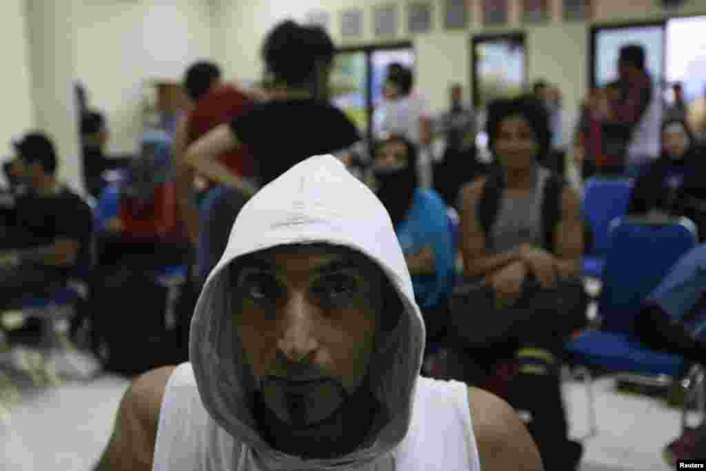 According to police officials, about 66 people from Iraq and Iran were stranded for two days on Indonesia's Goa Island after their boat sunk in the Java Sea as they were making their way to Australia's Christmas Island, July, 2012.