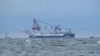 FILE - The Russian pipe-laying ship "Fortuna" is seen in the Mecklenburg Bay ahead of the resumption of Nord Stream 2 gas pipeline construction near Poel island, Germany, Jan. 14, 2021. 