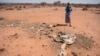 FILE - Mohamed Aden Guleid looks at one of his camels on which succumbed to drought in Somaliland region of Somalia, Feb. 9, 2017. (VOA/Jason Patinkin) 