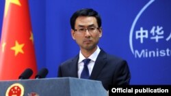 중국 외교부 겅솽 대변인.