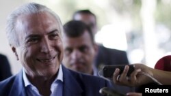 FILE - Brazil's President Michel Temer. Temer has been linked to one of the country's biggest corruption scandals in testimony by a key witness made public Wednesday.
