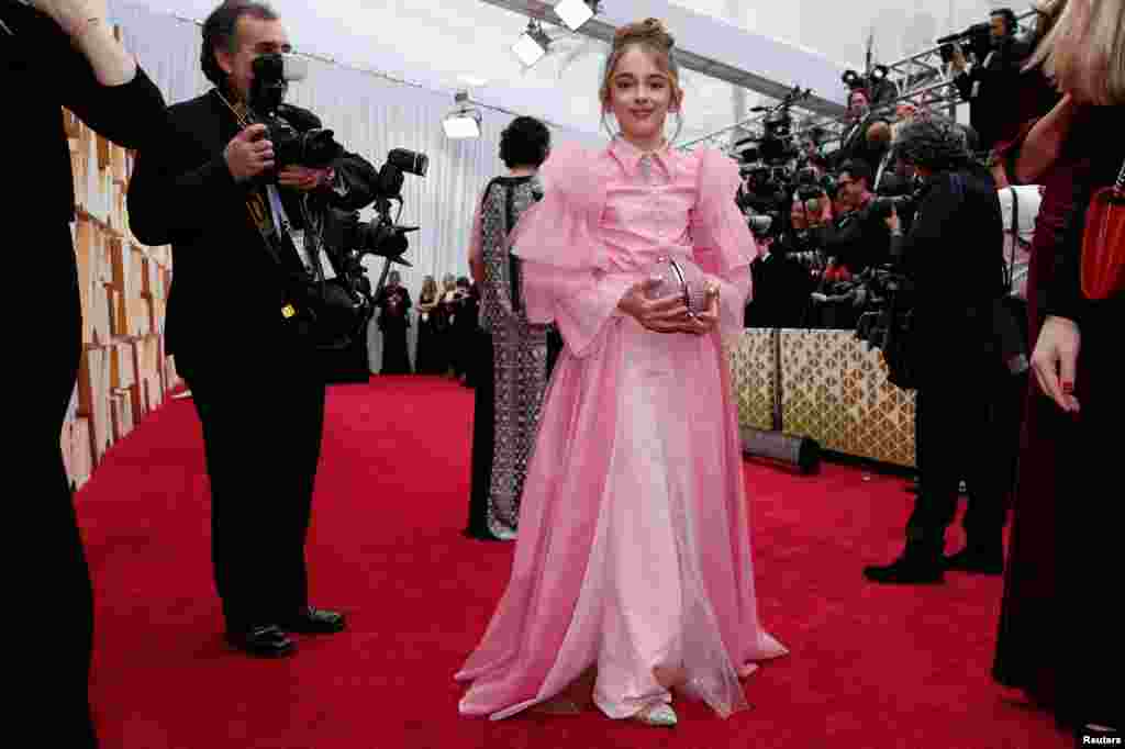 Julia Butters on the Oscars red carpet for the 92nd Academy Awards in Los Angeles, California, U.S., February 9, 2020.