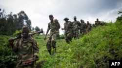 Para tentara pemberontak M23 di Kongo (foto: dok). Pasukan PBB dan Kongo menyerang M23 di kota Kibati.