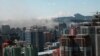 Smoke rises from a chimney in downtown Pyongyang, North Korea, September 7, 2018. Picture taken September 7, 2018. 