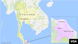Provinsi Pattani, Yala dan Narithiwat di selatan Thailand.