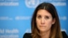 Epidemióloga de la Organización Mundial de la Salud, Maria Van Kerkhove, en una conferencia de prensa en Ginebra.