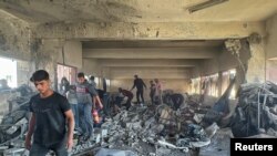 Faayilii:- Israa'el mana barnootaa Kanneen qe'ee irraa buqa'an kan Nuseeriyaat walakkeessa Gaazaa Irratti haleellaa raawwatte Onkoloolessa. 24, 2024. 