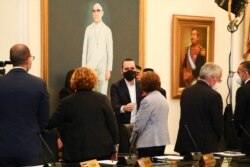 El presidente de El Salvador, Nayib Bukele, durante una reunión con diplomáticos extranjeros en San Salvador el 3 de mayo de 2021. Foto cortesía de la Casa Presidencial salvadoreña.