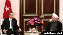 دیدار حسن روحانی رئیس جمهوری ایران و رجب طیب اردوغان نخست وزیر ترکیه در تهران - ۹ بهمن ۱۳۹۲ 