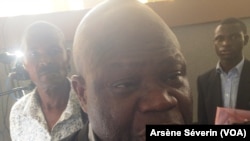 Maître Emmanuel Oko, avocat de l'Etat dans le procès Mokoko, le 7 mai 2018. (VOA/Arsène Séverin)