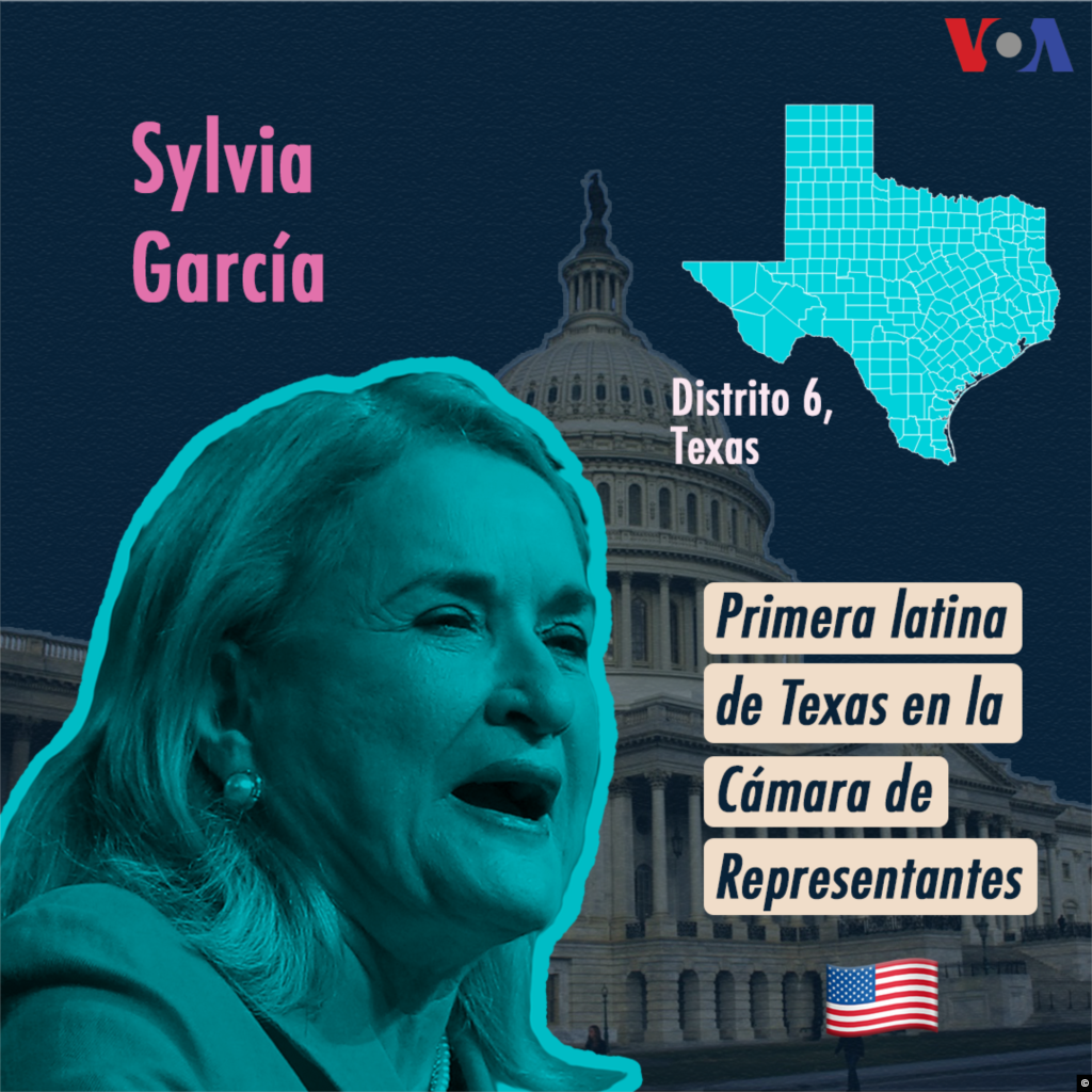 Junto con Verónica Escobar, Sylvia García es una de las únicas dos latinas del estado de Texas que han conseguido llegar al Congreso en toda la historia de Estados Unidos. García, demócrata y anterior senadora en la legislatura de Texas, sostuvo una campaña política dirigida principalmente a la comunidad hispana, afirmando su deseo de que "los jóvenes latinos sepan que este es un estado de oportunidades, y que es un estado acogedor."