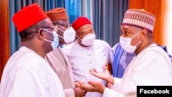 Gwamnonin jam'iyyar APC bayan taron sulhu da suka yi (Facebook/David Umahi)