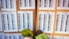 A woman holding a baby searches for her name on a list of eligible voters at an election center in Bamako July 23, 2013.