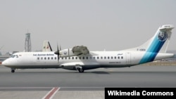 Pesawat milik maskapai Iran Aseman Airlines jenis ATR 72-500 di bandara Internasional Dubai. (Photo: Wikipedia)