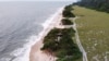 Une vue aérienne des côtes gabonaises.