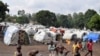FILE - Congolese children are seen at a makeshift camp for internally displaced people in Bunia, Ituri province, eastern Democratic Republic of Congo, June 25, 2019.