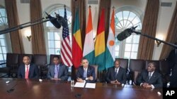 Líderes africanos recebidos na Casa Branca pelo presidente Barack Obama