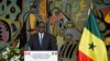 Senegal's President Macky Sall attends a joint news conference with Canada's Prime Minister Justin Trudeau at the presidential palace in Dakar, Senegal, Feb. 12, 2020.