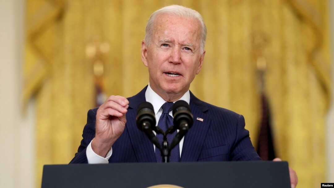 U.S. President Joe Biden delivers remarks about Afghanistan, in Washington