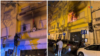 Composición con fotos del ataque al consulado venezolano en Lisboa difundidas por la Cancillería del país sudamericano el 12 de enero de 2025.