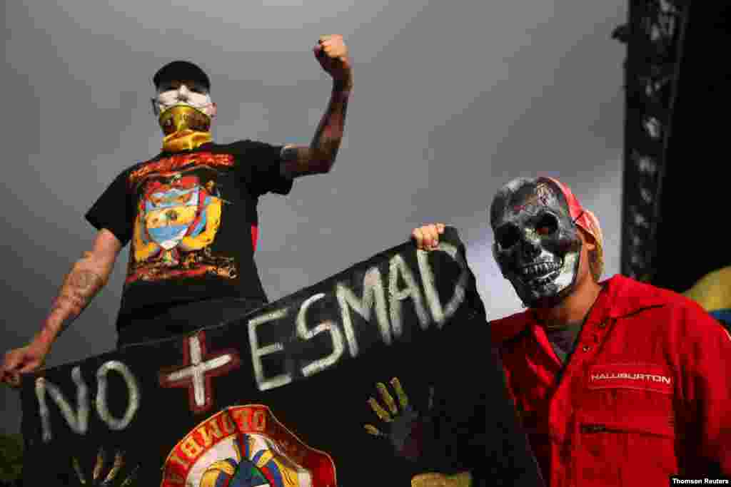 Una de las peticiones de los manifestantes es una reforma policial y del Escuadrón Móvil Antidisturbios ESMAD.