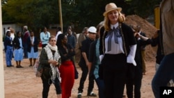 US performer Madonna visits the pediatric surgery and Malawi's first ever intensive care unit at Queen Elizabeth Central Hospital in the southern city of Blantyre, July 10, 2016.
