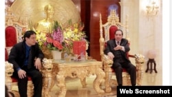 A photo run by the Tien Phong newspaper shows Vietnam's former Communist party chief Nong Duc Manh in what is reported to be his opulently decorated home.