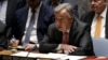 United Nations Secretary General Antonio Guterres addresses a meeting of the U.N. Security Council on South Sudan at U.N. headquarters in New York City, March 23, 2017. 