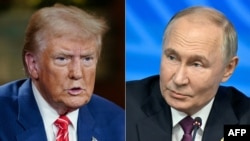 Donald Tramp i Vladimir Putin (Foto: Elijah Nouvelage, Alexander NEMENOV/AFP)