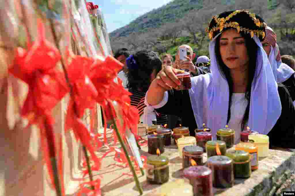 Kuzey Irak'ta, IŞİD tarafından öldürülen Ezidi kadınlar için anma düzenlendi.