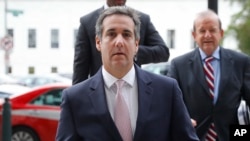 Michael Cohen, pengacara pribadi Presiden Donald Trump tiba di Capitol Hill, Washington, 19 September 2017.