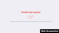 "Oxu.az" saytının giriş səhifəsi