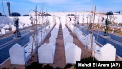 Un cimetière de migrants en Tunisie. 