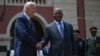 Le président américain Joe Biden et son homologue angolais João Lourenço à Lunada.